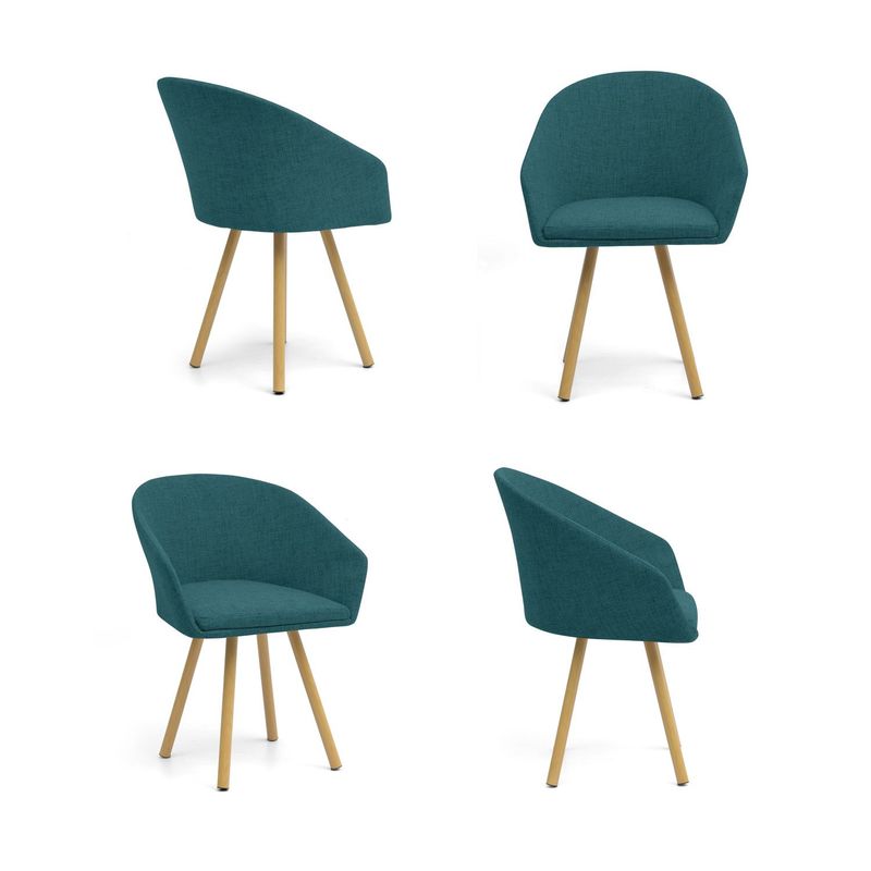 VENECIA - Silla de Comedor Moderna en Tela (Incluye 4 Sillas) Venecia