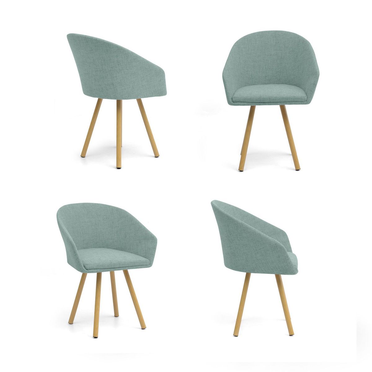 VENECIA - Silla de Comedor Moderna en Tela (Incluye 4 Sillas) Venecia