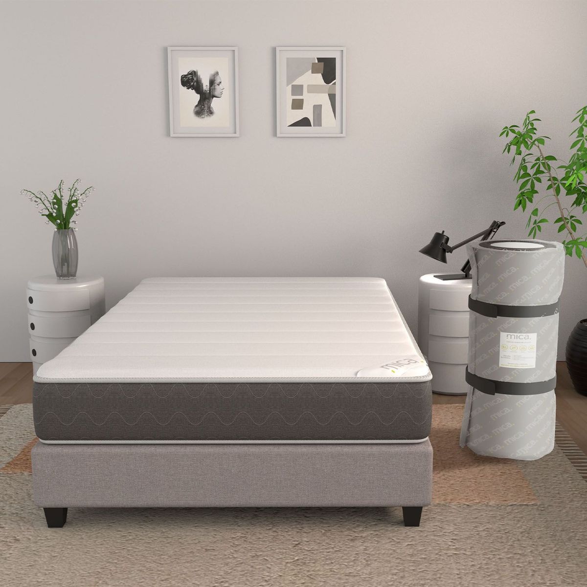 MICA - Colchón Sencillo Espuma Nebraska 100 x 190 cm Mica