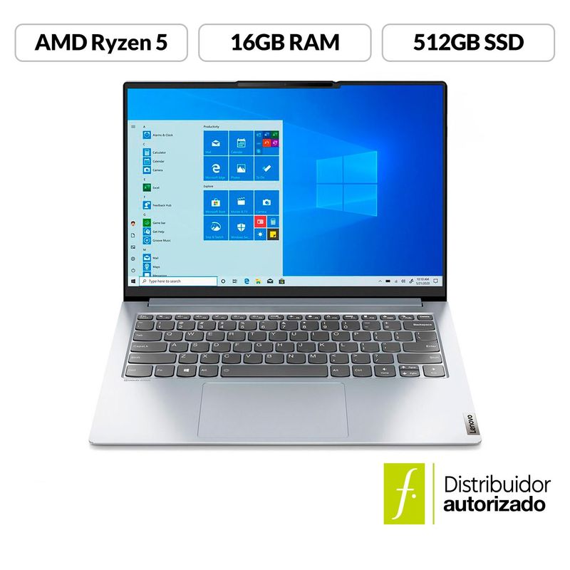 LENOVO - Portátil Lenovo Yoga Slim 7 Pro | NVIDIA GeForce MX450 | AMD Ryzen 5 | 16GB RAM | 512GB SSD Almcenamiento | Windows 11 | Pantalla de 14 pulgadas | YS7P | Computador Portátil
