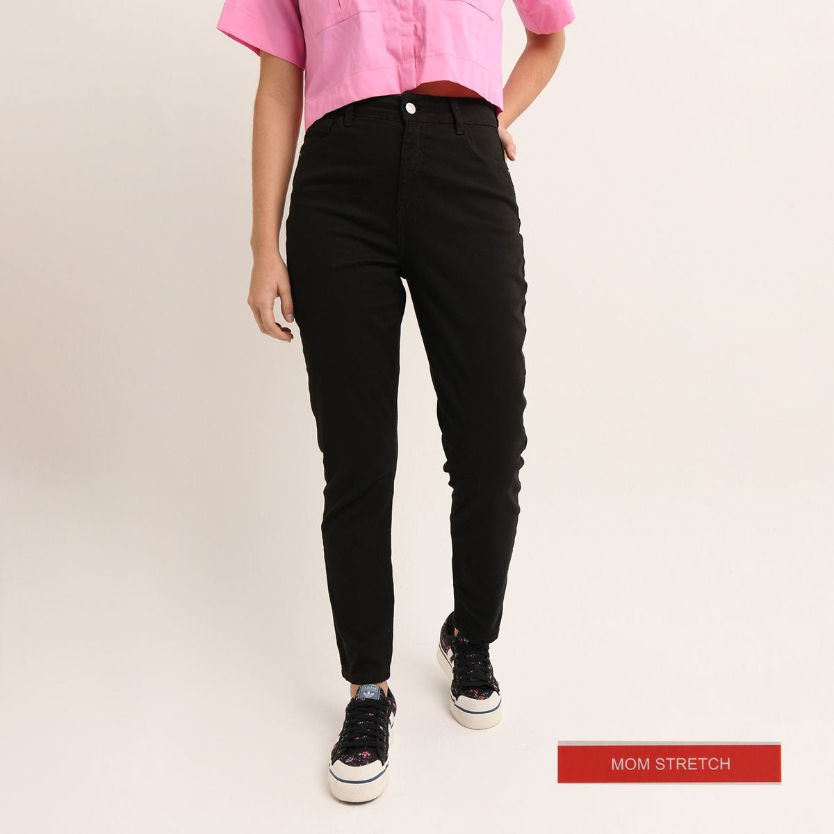 SYBILLA - Jean Mom Fit Tiro Alto Mujer Sybilla