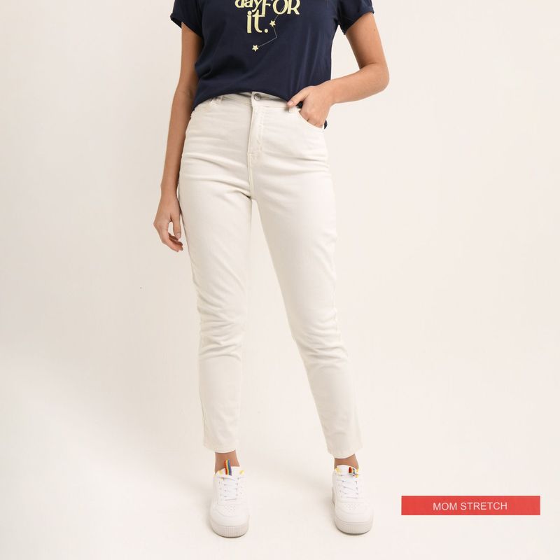 SYBILLA - Jean Mom Fit Tiro Alto Mujer Sybilla