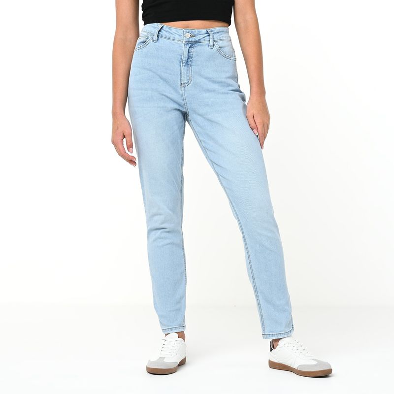 SYBILLA - Jean Mom Fit Tiro Alto Mujer Sybilla
