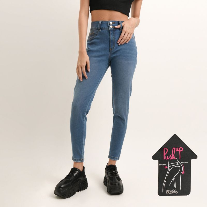 MOSSIMO - Jean Skinny para Mujer Tiro alto de Algodón Mossimo