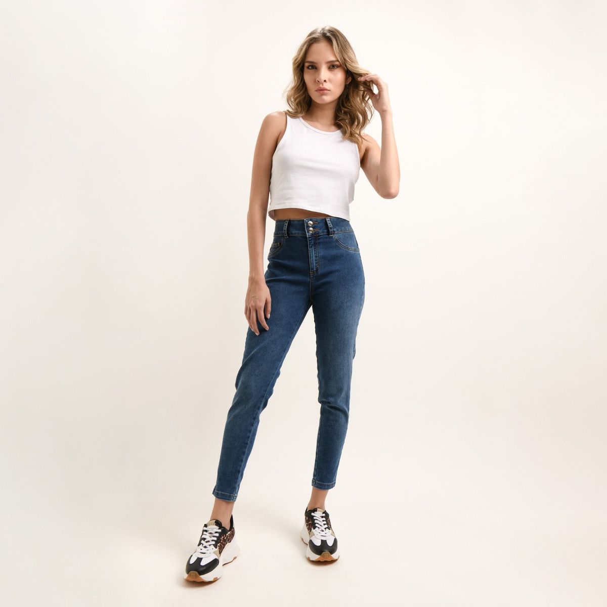 MOSSIMO - Jean Skinny para Mujer Tiro alto de Algodón Mossimo
