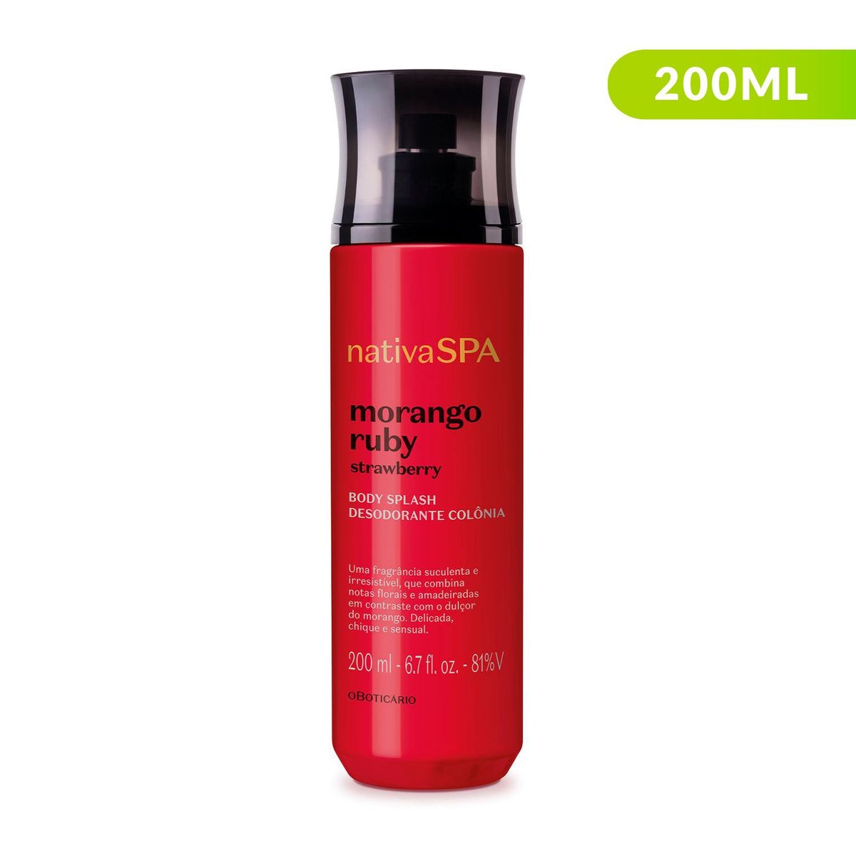 NATIVA SPA - Perfume Mujer Nativa Spa O Boticario Morango Ruby 200 ml Body splash
