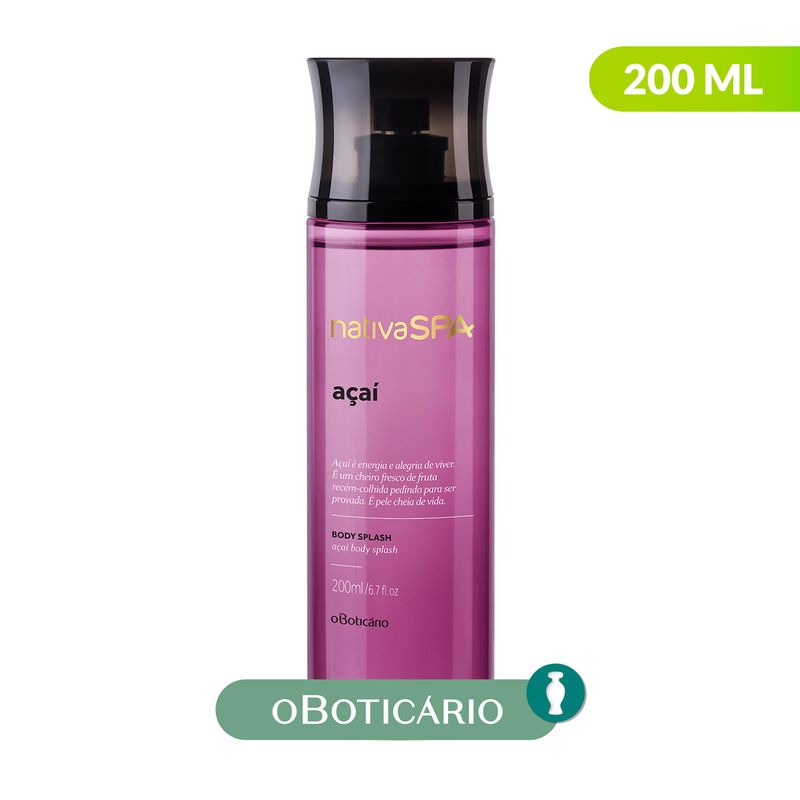 NATIVA SPA - Esencia de baño BODY SPLASH ACAI V2 EXP Nativa Spa Para Todo tipo de piel 200 ml