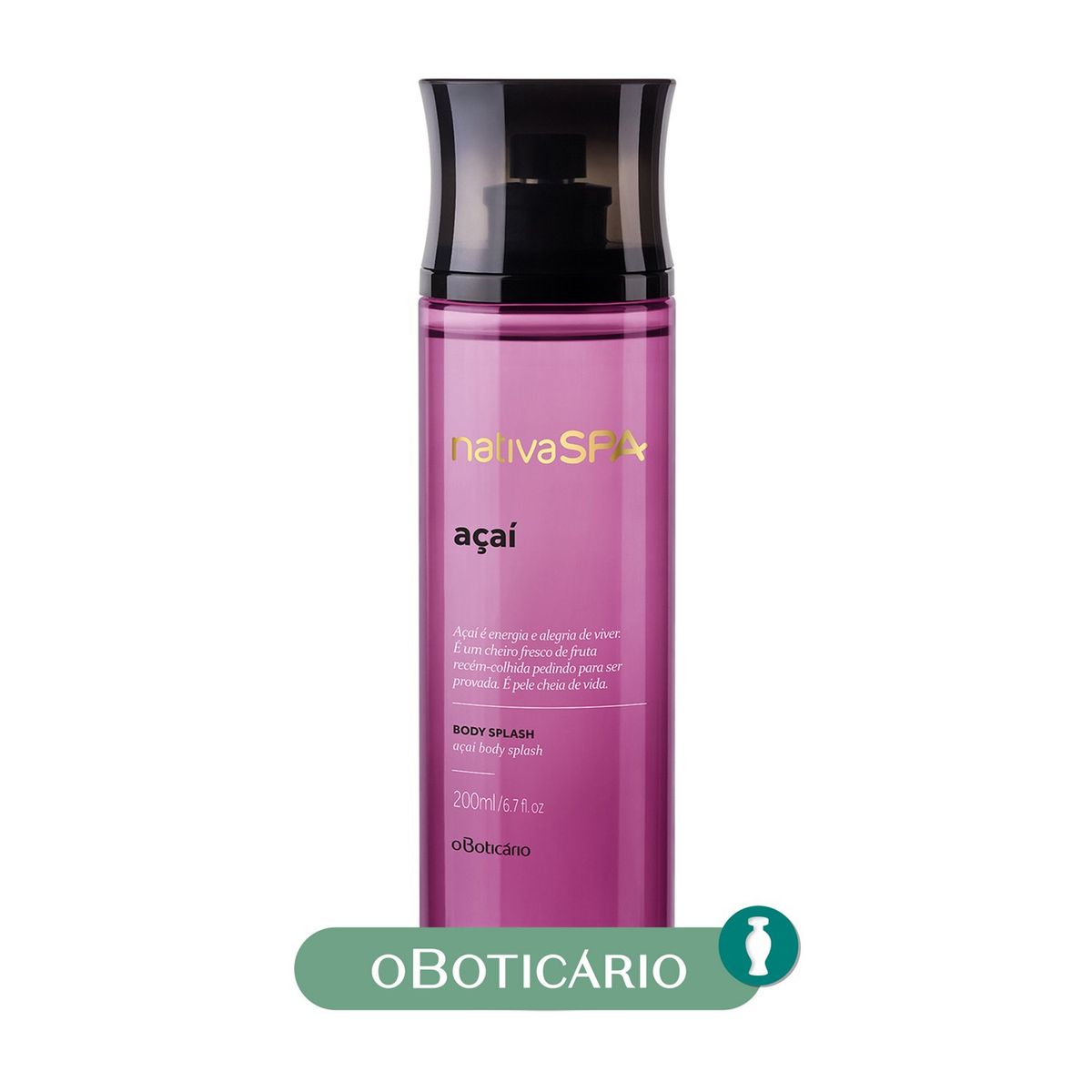 NATIVA SPA - Esencia De Baño Body Splash Acai V2 Exp Nativa Spa O Boticario Para Todo Tipo De Piel 200 ml 