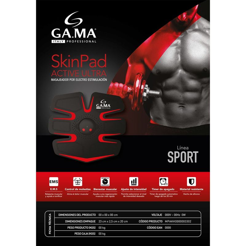 GAMA - Masajeador  Skindpad Active Ultra