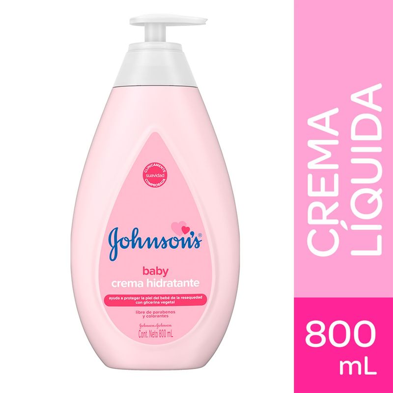 JOHNSONS BABY - Crema Hidratante Corporal Líquida Johnson´s Baby original 800 ml