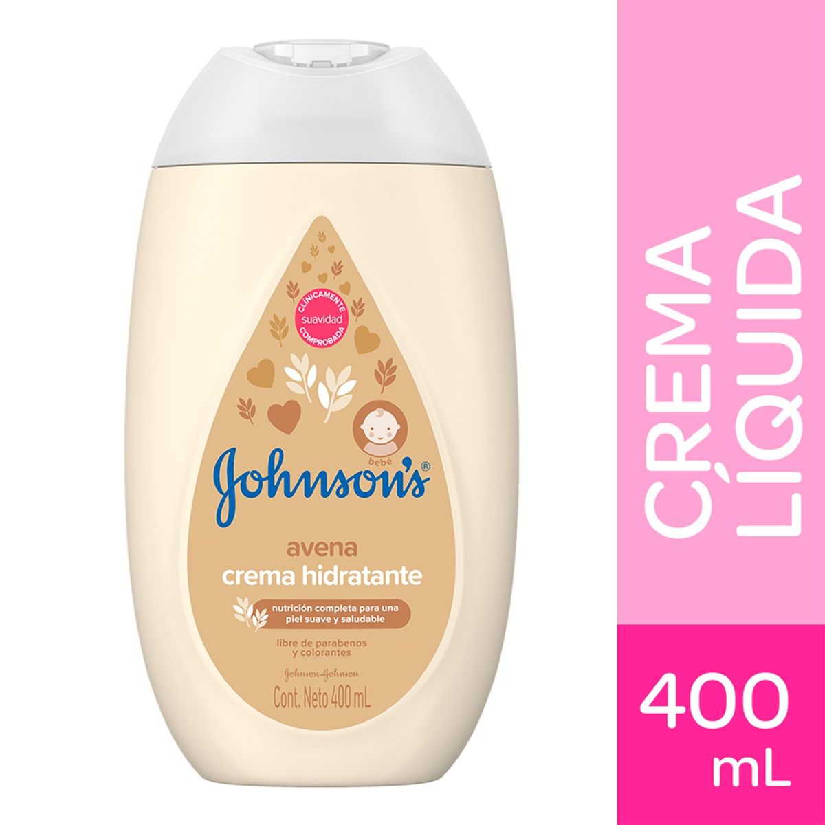 JOHNSONS BABY - Crema Hidratante Corporal Líquida Johnson´s baby avena natural 400 ml