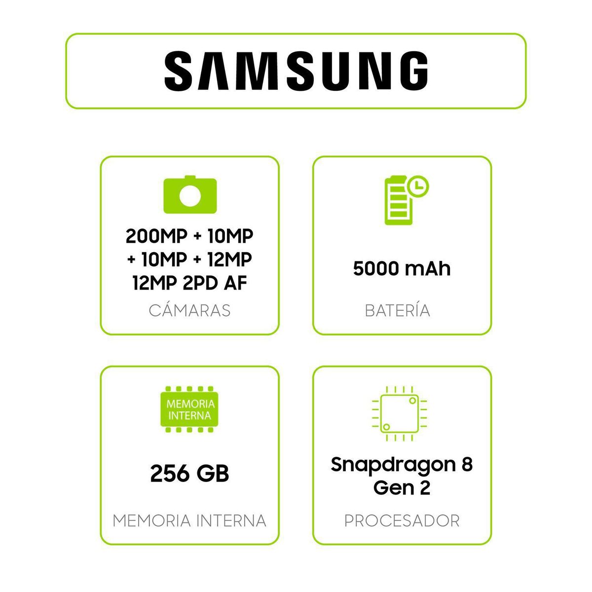 SAMSUNG - Celular Samsung S23 Ultra 5G 256GB | 12GB RAM| Incluye Lapiz S Pen | Procesador Snapdragon 8 Gen 2