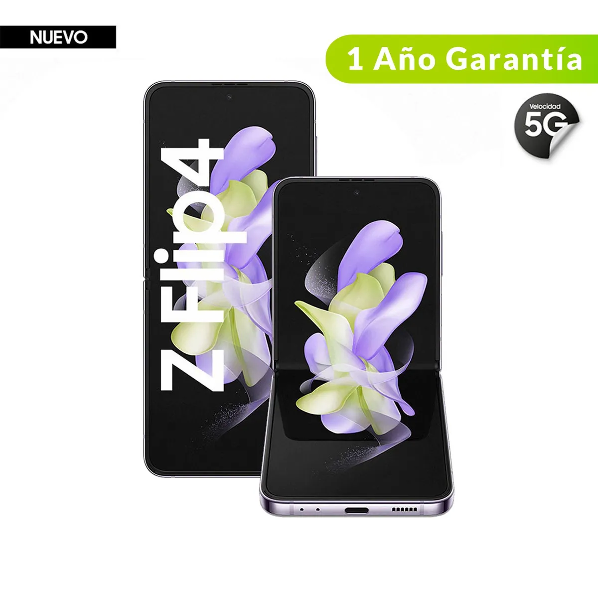 SAMSUNG - Celular Samsung Z Flip 4 5G 256GB 8GB RAM | cámara frontal 10MP y cámara modo nocturno| pantalla plegable 6,7"| resistente al agua. ZFlip