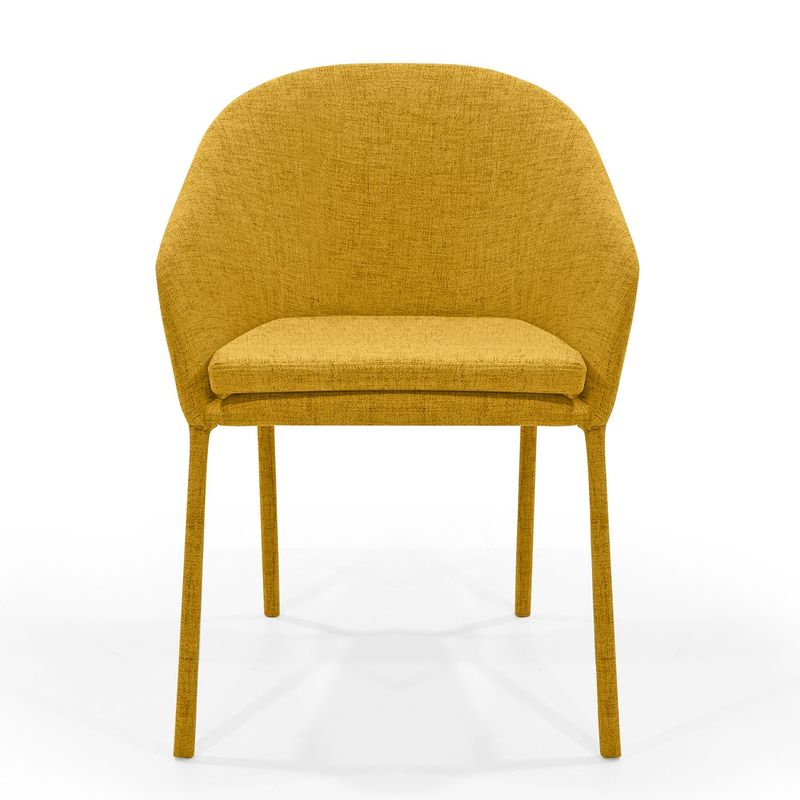 MICA - Silla de Comedor Moderna en Poliéster Gris (Incluye 1 Silla) Mica
