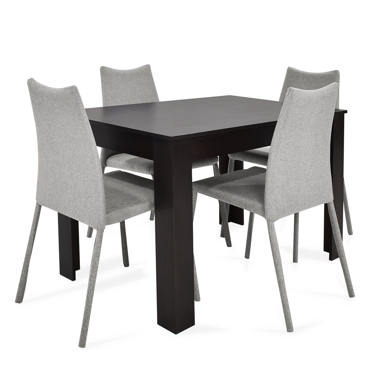 ROCA - Juego de Comedor Moderno para 4 Personas (Comedor + 4 Sillas) Mica