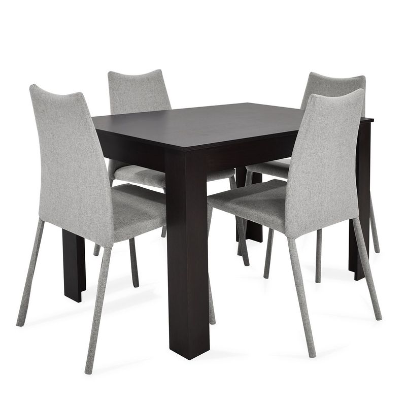 MICA - Juego de Comedor Moderno para 4 Personas (Comedor + 4 Sillas) Mica