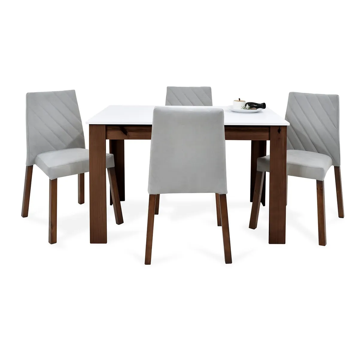 MICA - Juego de Comedor Moderno para 4 Personas (Comedor + 4 Sillas) Mica