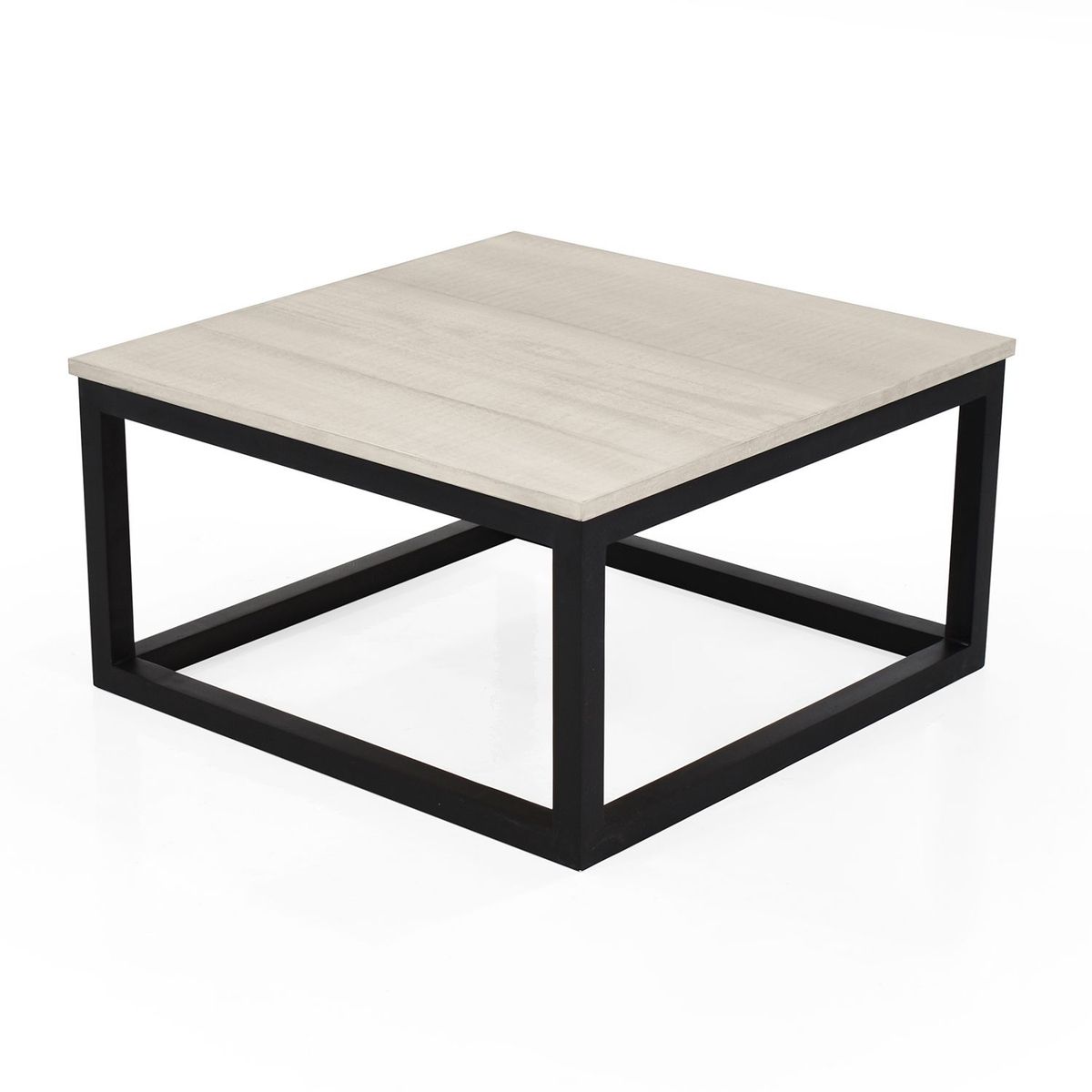 MICA - Mesa de Centro Moderna Cuadrada  en Aglomerado MDF Kan 61 x 32 x 61 cm Mica  - Mueble