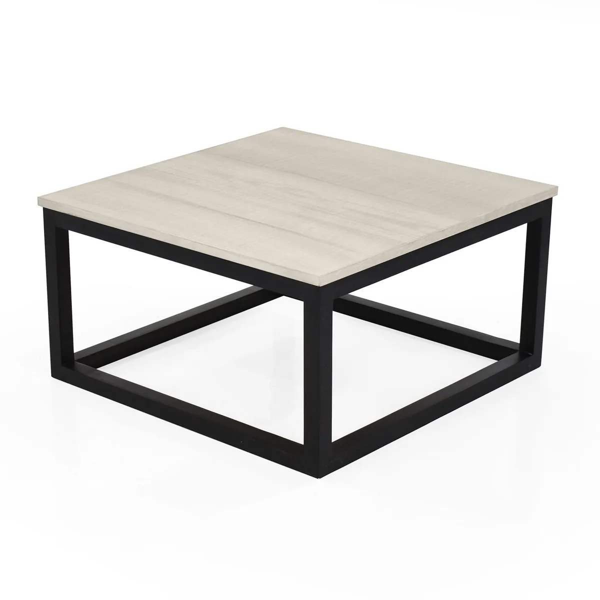 MICA - Mesa de Centro Moderna Cuadrada  en Aglomerado MDF Kan 61 x 32 x 61 cm Mica  - Mueble