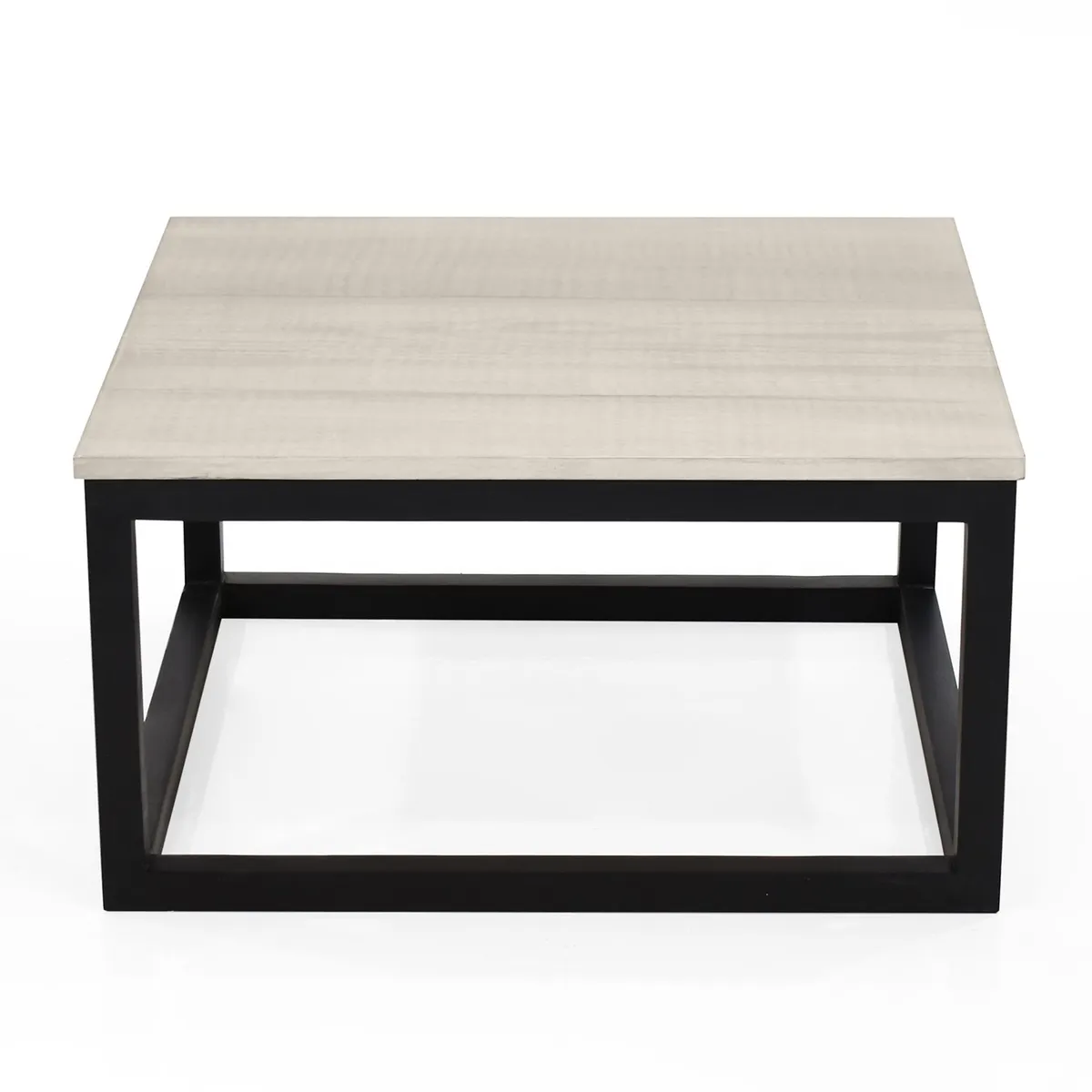 MICA - Mesa de Centro Moderna Cuadrada  en Aglomerado MDF Kan 61 x 32 x 61 cm Mica  - Mueble
