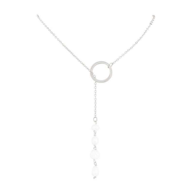 MARIA RESTREPO ENIGMA - Collar Enigma Cuatro Perlas Plata