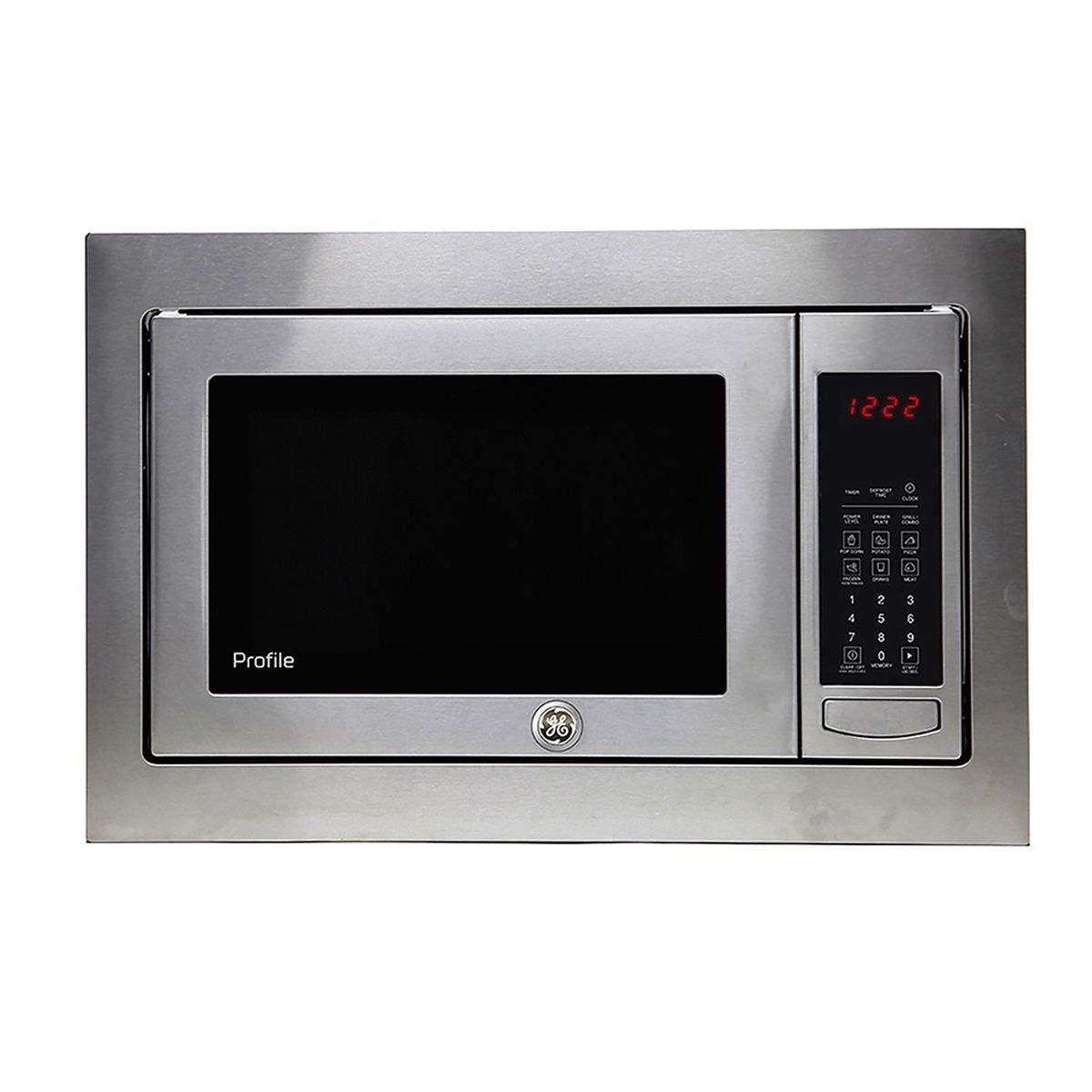 GENERAL ELECTRIC - Horno microondas GE Profile 45.3 lt Acero inoxidable con vidrio negro PEB160SFSS Función Grill