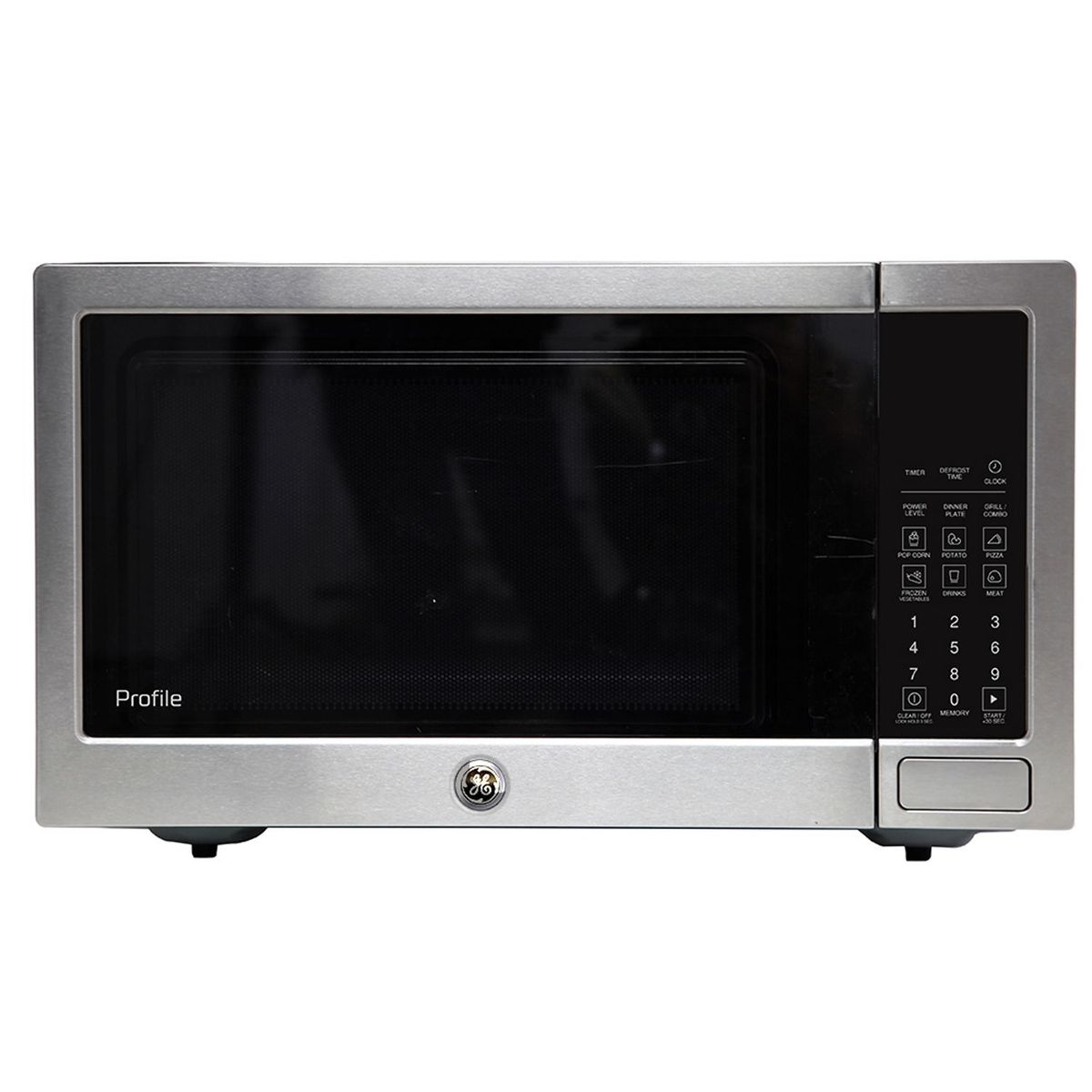 GENERAL ELECTRIC - Horno microondas GE Profile 45.3 lt Acero inoxidable con vidrio negro PEB160SFSS Función Grill
