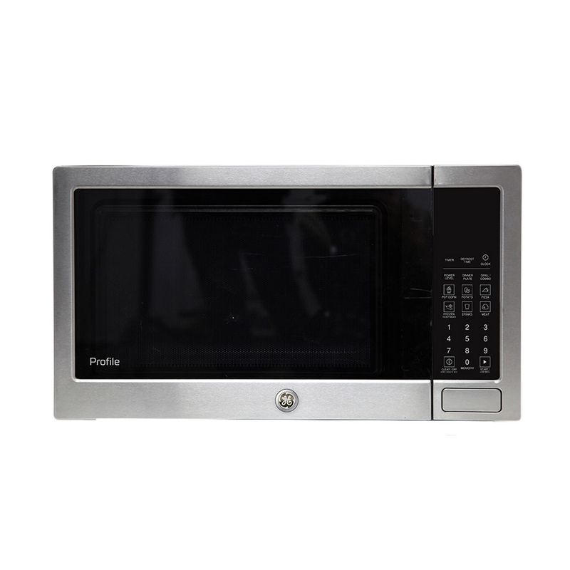 GENERAL ELECTRIC - Horno microondas GE Profile 31.1 lt Acero inoxidable con vidrio negro PEB110SFSS Función Grill