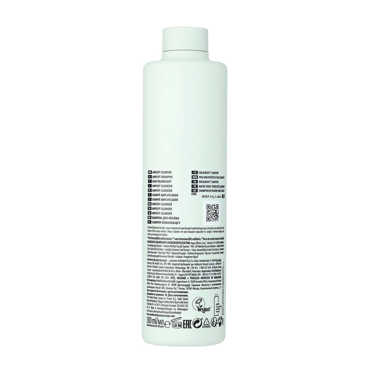 AUTHENTIC BEAUTY CONCEPT - Shampoo Authentic Beauty Concept Amplify para Cabello Fino Volumen 300 ml