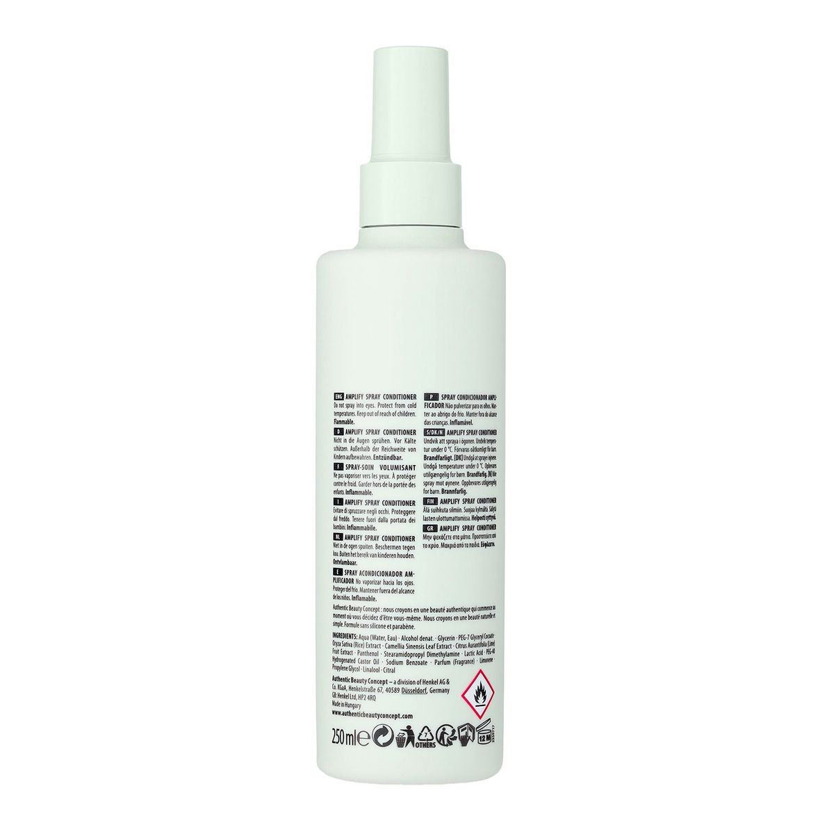 AUTHENTIC BEAUTY CONCEPT - Acondicionador Spray Authentic Beauty Concept Amplify para Cabello Fino Volumen 250 ml