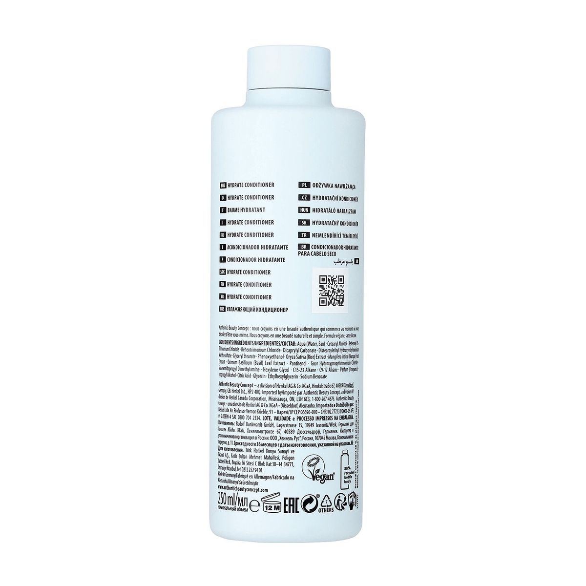 AUTHENTIC BEAUTY CONCEPT - Acondicionador Authentic Beauty Concept Hydrate para Cabello Seco Hidratación 250 ml