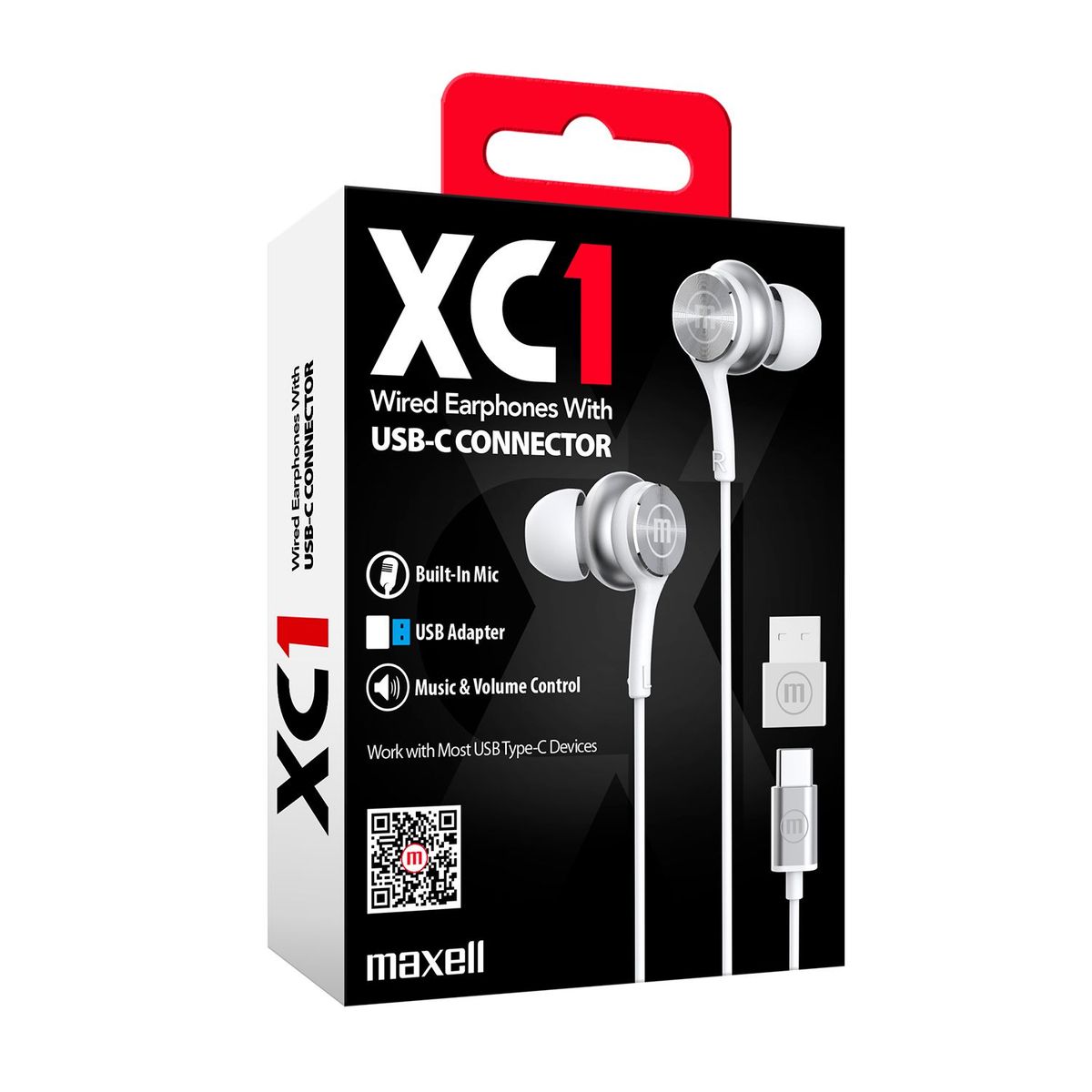 MAXELL - Audífonos earbuds Maxell EB-XC1 TIPO-C  