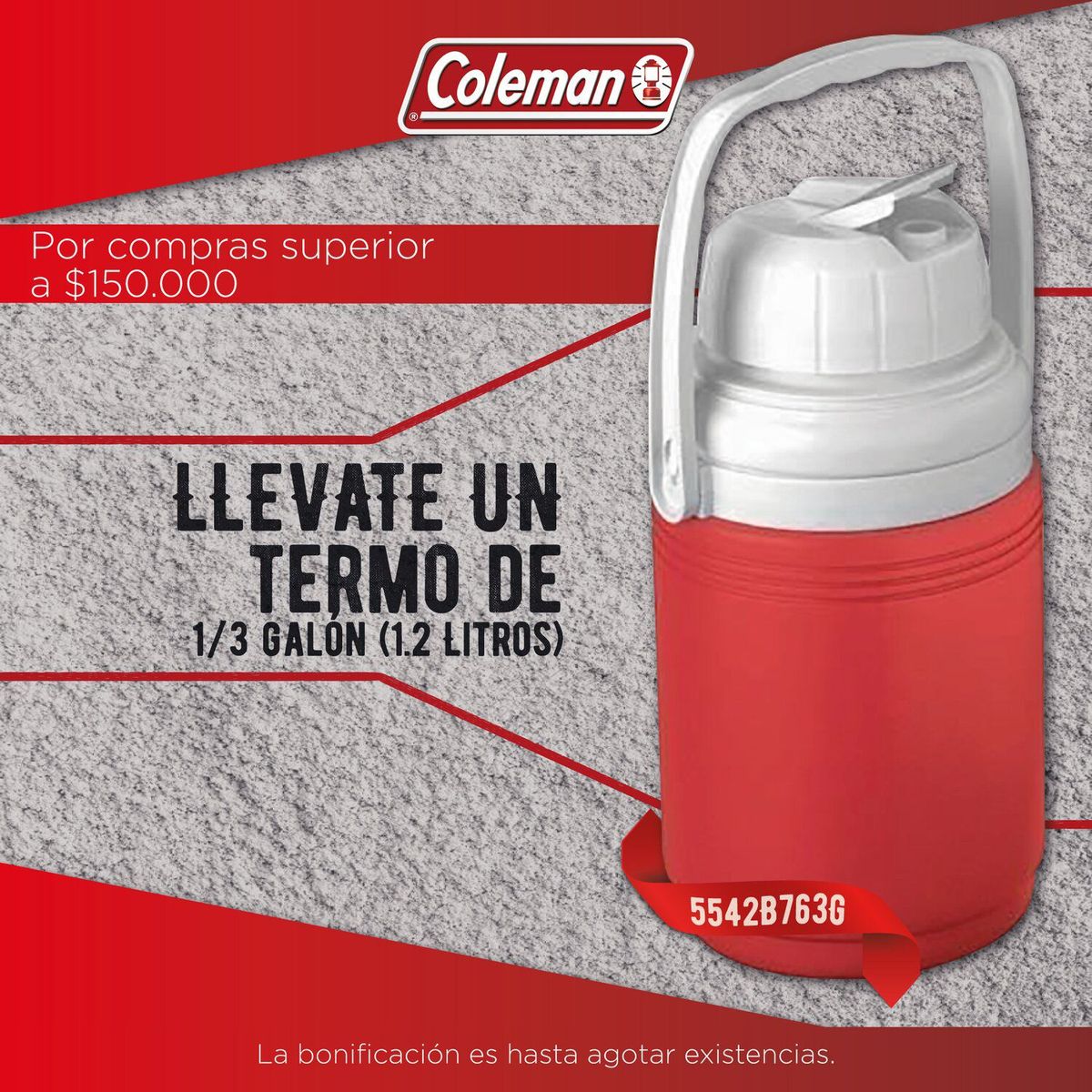 COLEMAN - Hielera Nevera Portátil Coleman Cava Camping 36 Qt