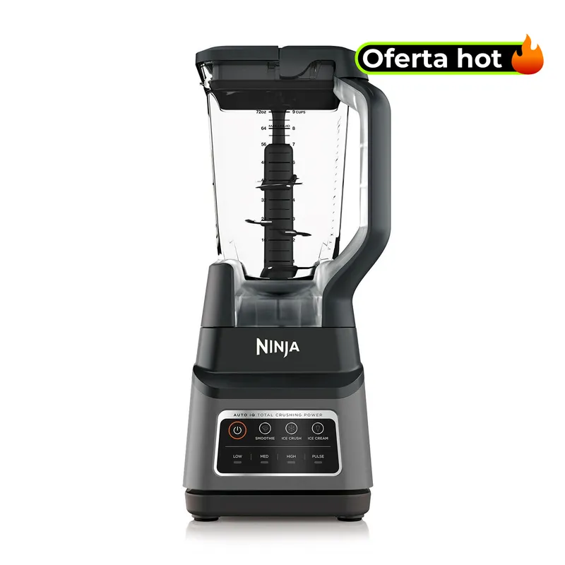 NINJA - Licuadora Profesional Ninja BN701 | 3 Velocidades | 3 Programas Predeterminados Auto IQ para Smoothies, Helados y Trituración de Hielo | 1400 W | 1,9 litros | Vaso de Tritán
