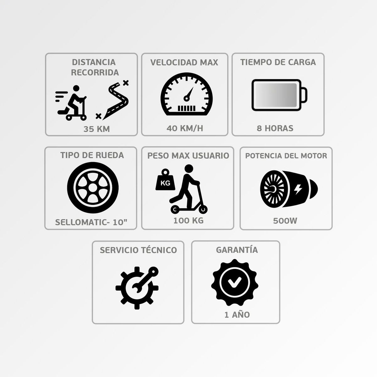 MINCA - Patineta Eléctrica Scooter Minca 500W 40km/h