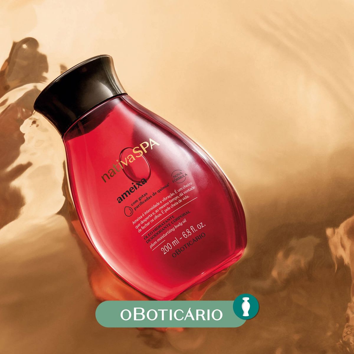 NATIVA SPA - Hidratante corporal OLEO HID CORP AMEIXA V9 Nativa Spa O Boticario Para Todo tipo de piel 200 ml 