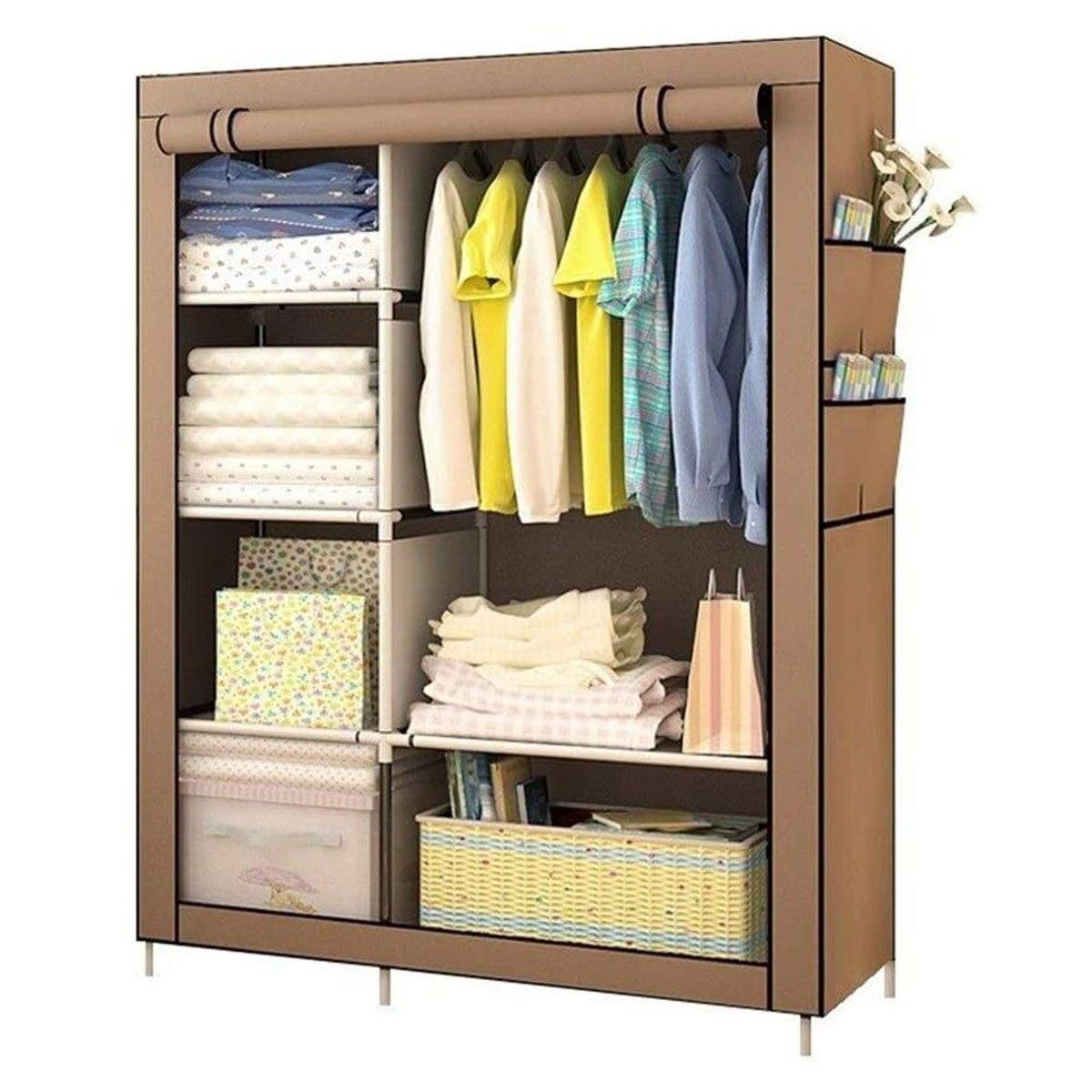DANKI - Armario Organizador Ropero Gy-02 Beige Portátil