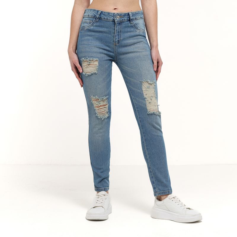 MOSSIMO - Jean Skinny Tiro alto de Algodón para Mujer Mossimo