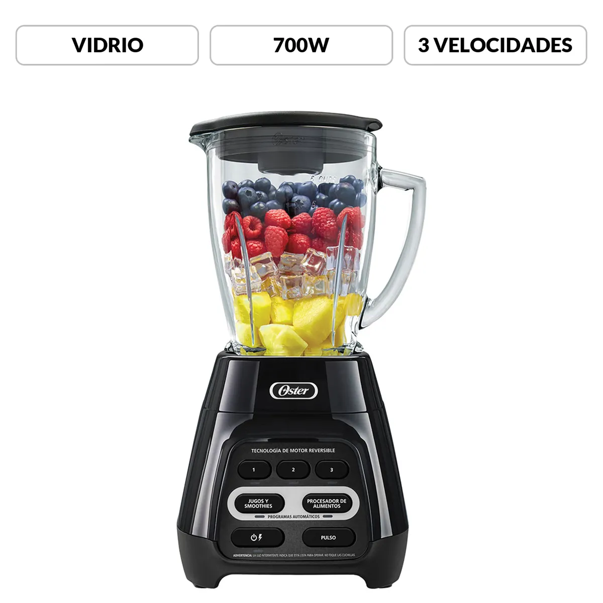 OSTER - Licuadora Oster® Motor Reversible 3 Velocidades 700 W