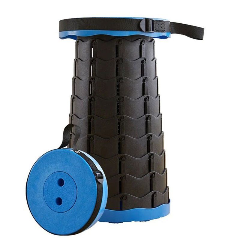 DANKI - Silla Plegable Portátil Azul Taburete Camping