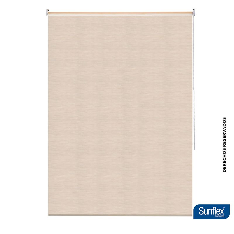 SUNFLEX - Cortina Traslucida Beige 180x180cm. Cortina Enrollable: Cortina para sala, Cortina para estudio, Cortina para alcobas