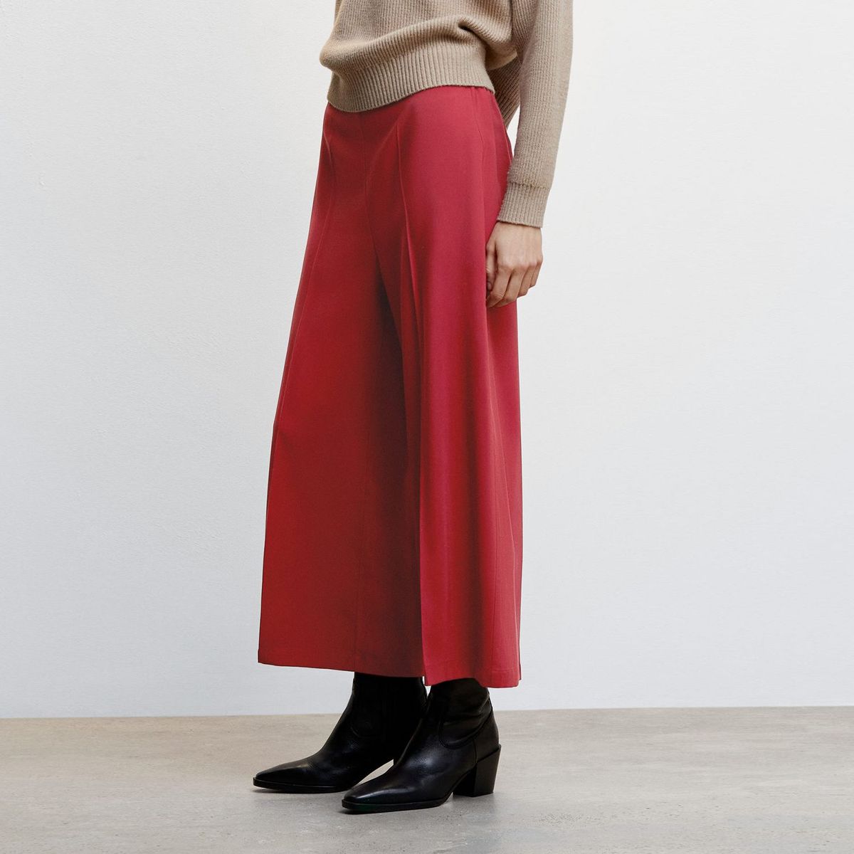 MANGO - Pantalón Recto para Mujer Tiro alto MANGO