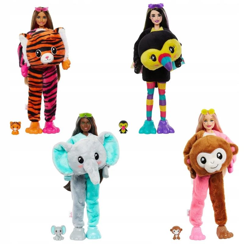 BARBIE - Barbie Cutie Reveal Muñeca Animales de la Selva Surtido