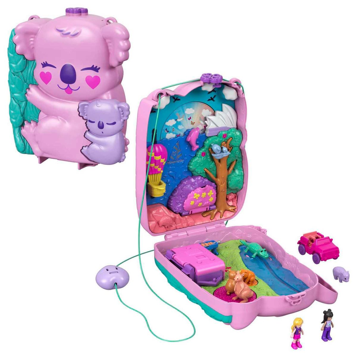 POLLY POCKET - Polly Pocket Muñeca Estuche Bolso Aventuras de Koala
