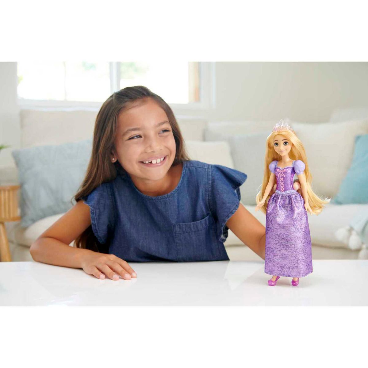 DISNEY PRINCESS - Disney Princesa muñeca Rapunzel para niñas de 3 años y más