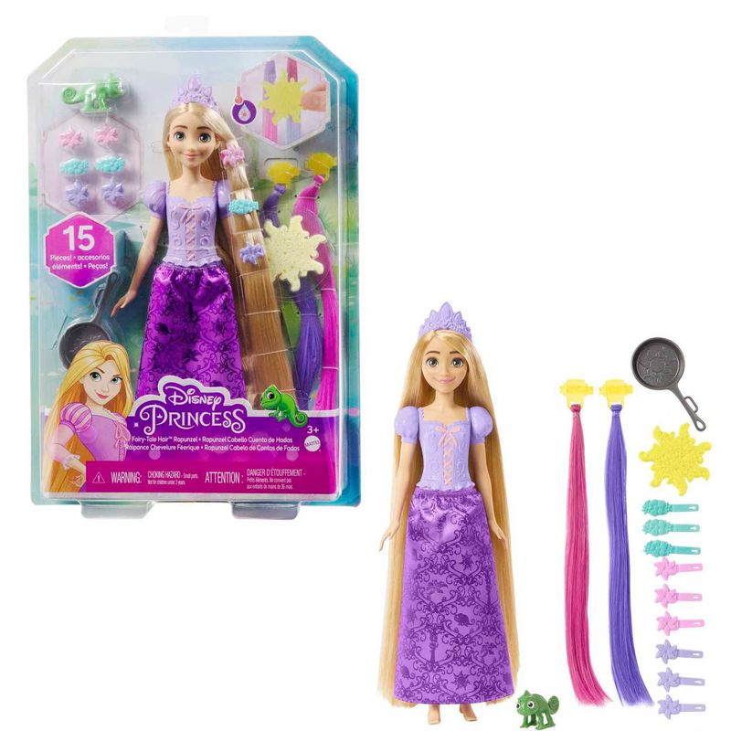 DISNEY PRINCESS - Disney Princesa Muñeca Rapunzel Cabello de Cuentos de Hadas