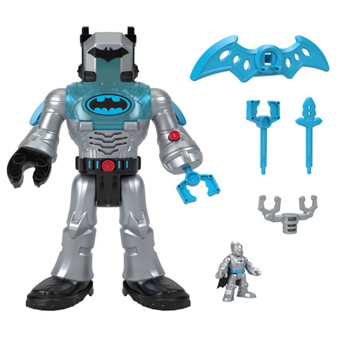 IMAGINEXT - Imaginext Figura de Acción Batman Insider & Exo Traje Gris