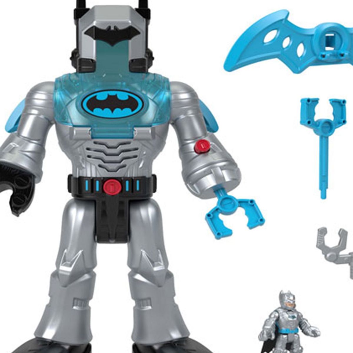 IMAGINEXT - Imaginext Figura de Acción Batman Insider & Exo Traje Gris
