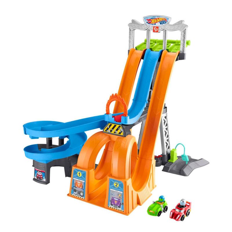 FISHER PRICE - Fisher-Price Little People Pista de Carreras de Hot Wheels