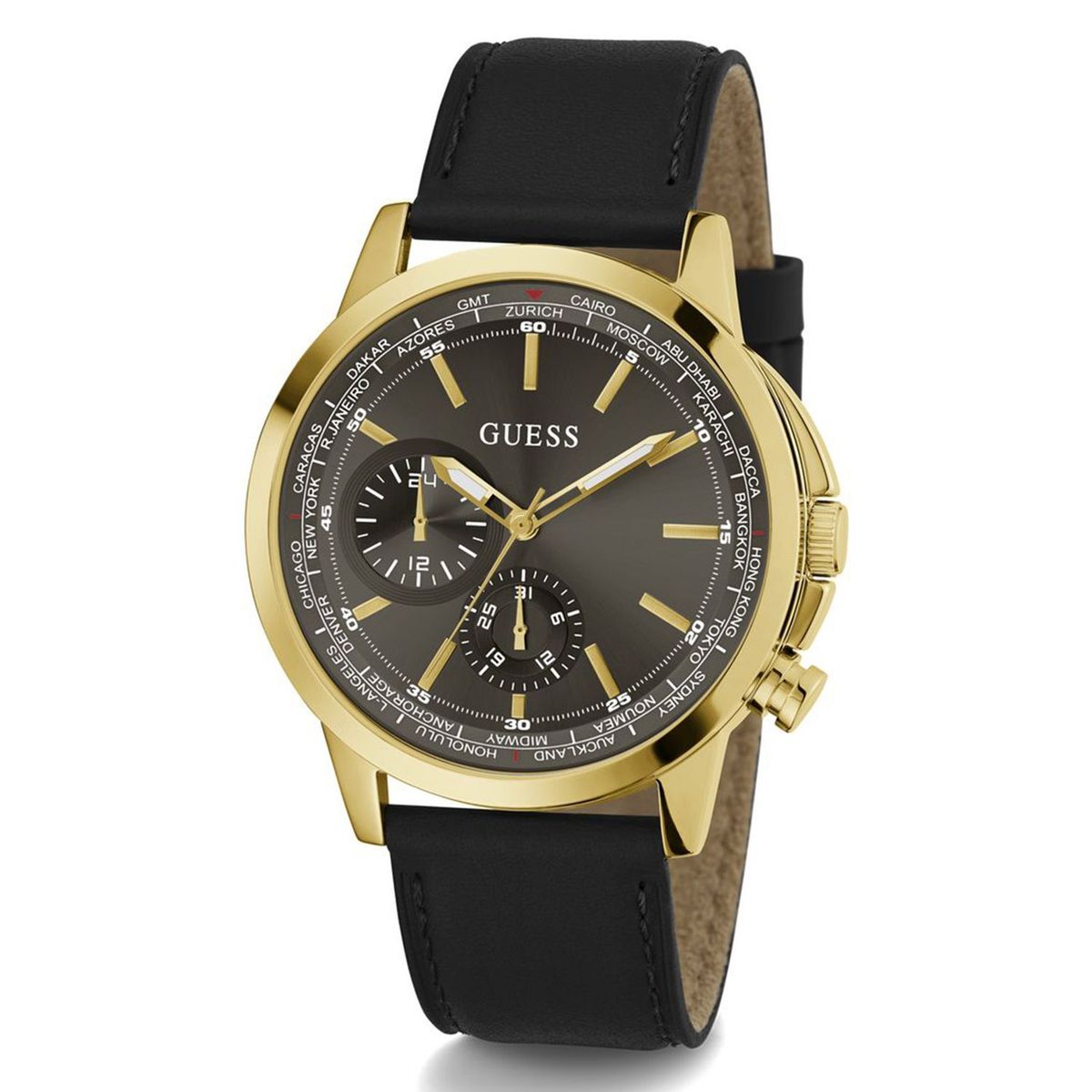 GUESS - Reloj Guess para Hombre Spec. Reloj análogo Negro Cuero